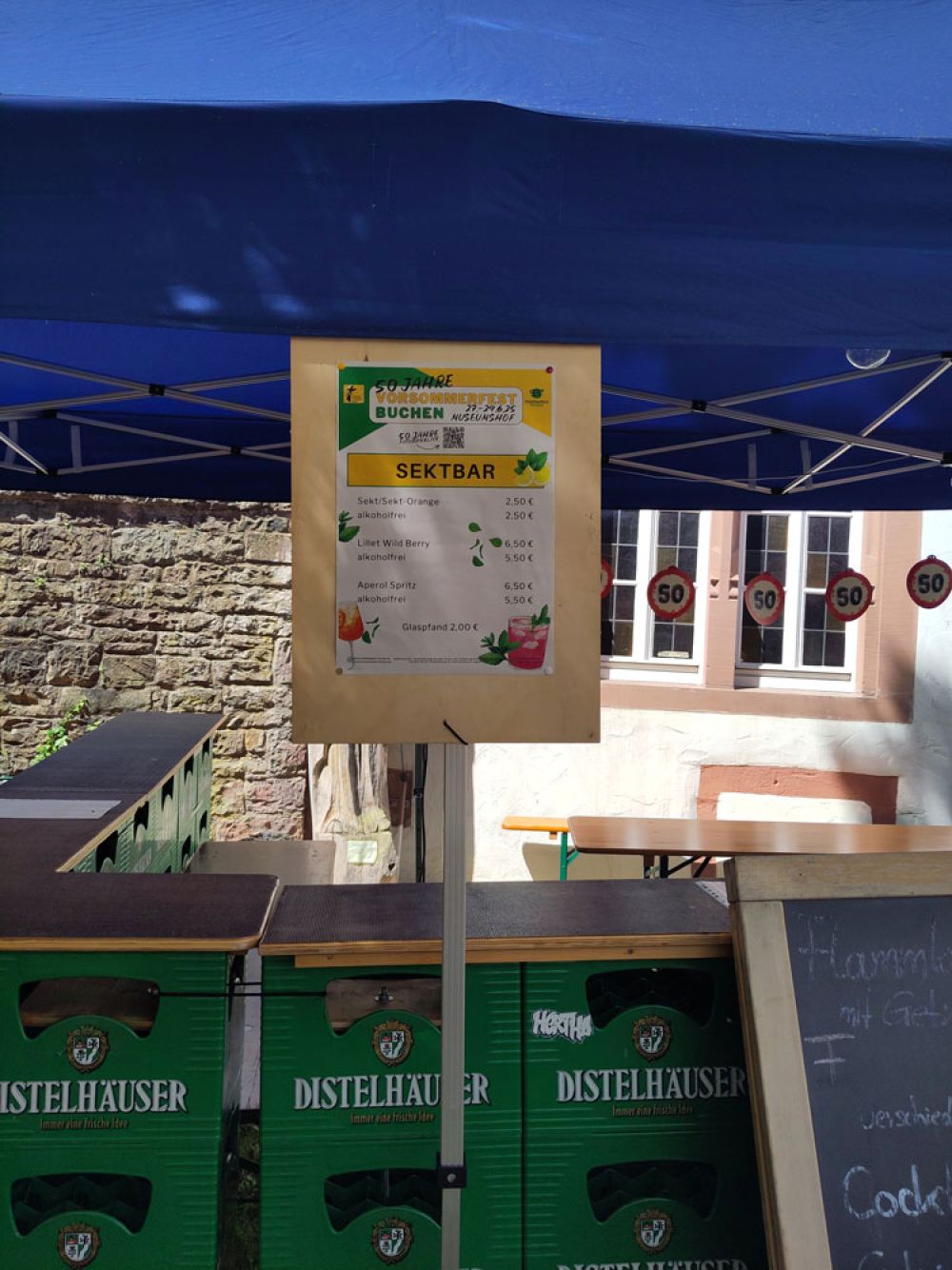 Getränkekarte an der Bar