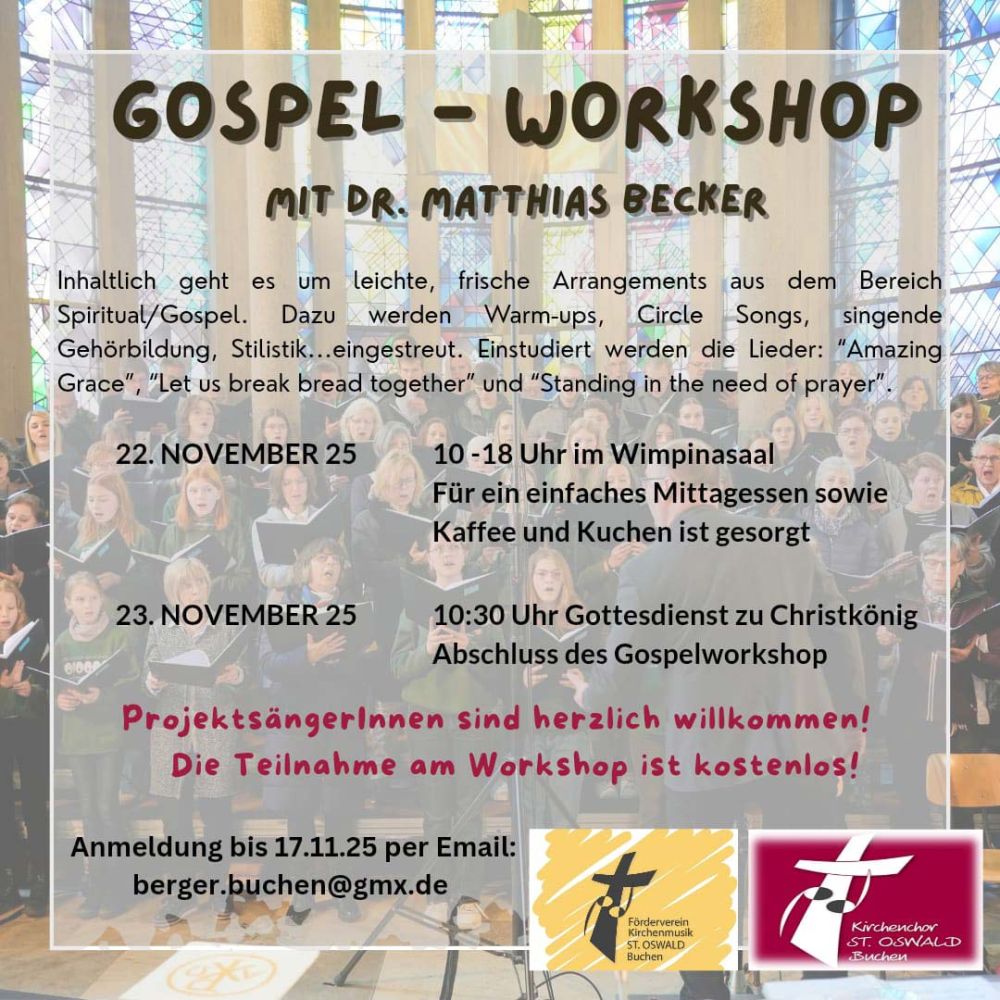 Einladung zum Gospel-Workshop