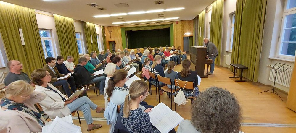 Chorprobe mit Gabriel