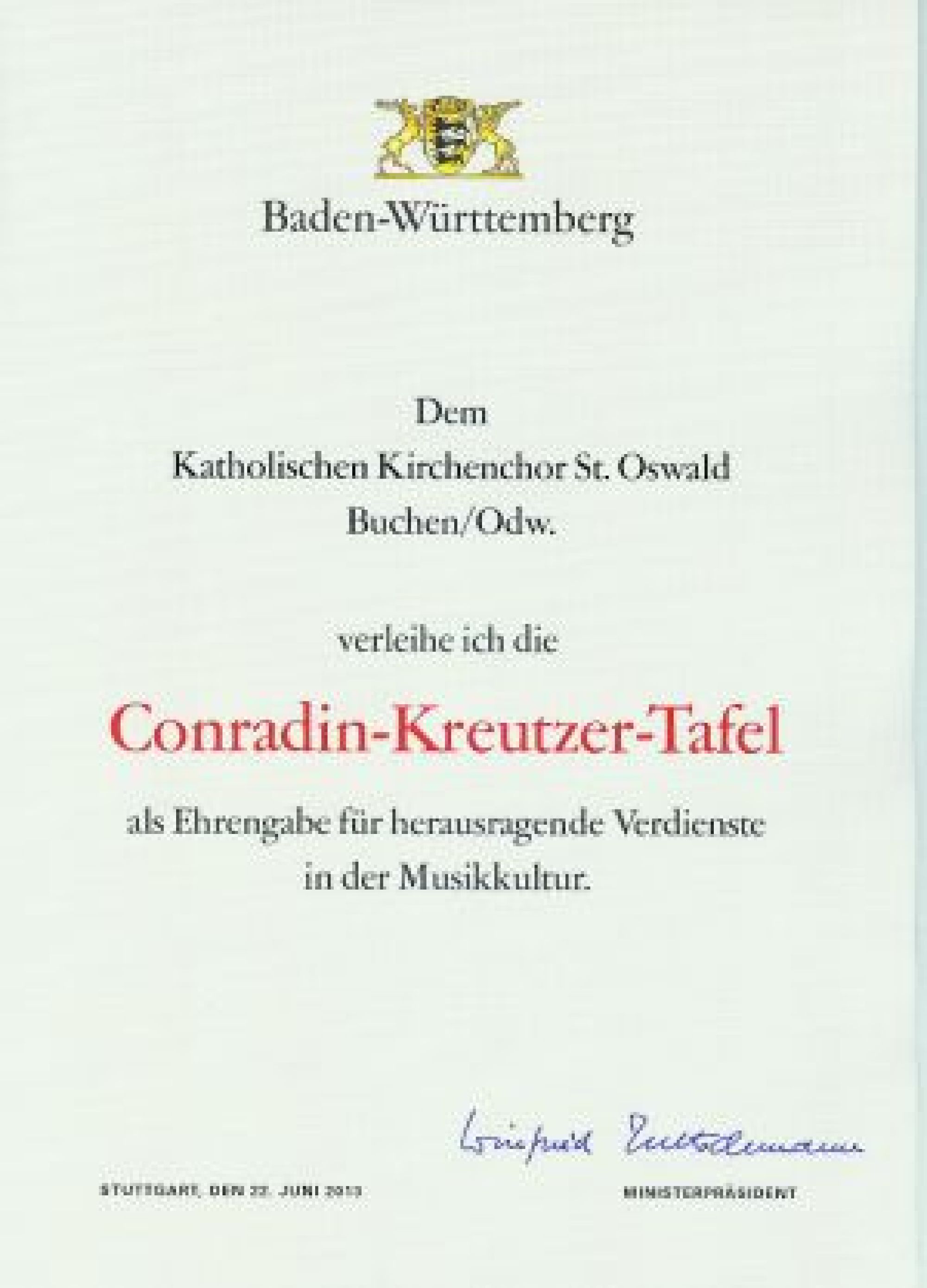 Conradin Kreutzer Tafel